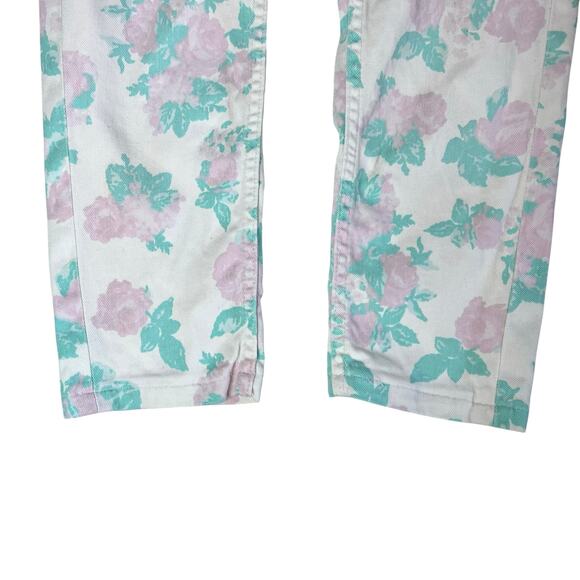 Vintage Y2K Pepe Jeans Capris in Pastel Floral Print Low Rise Sz 28 - Picture 5 of 11